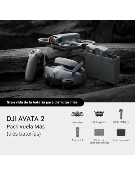 Pack DJI Avata 2 Vuela Más (tres baterías)