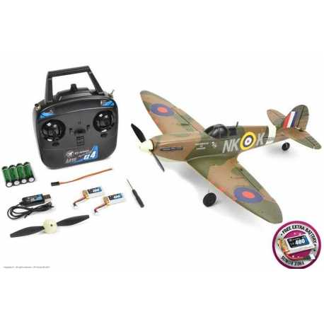 EZ-Wings - Mini Spitfire MK II - RTF - 450mm - 1+1 Li-Po Battery - USB Charger