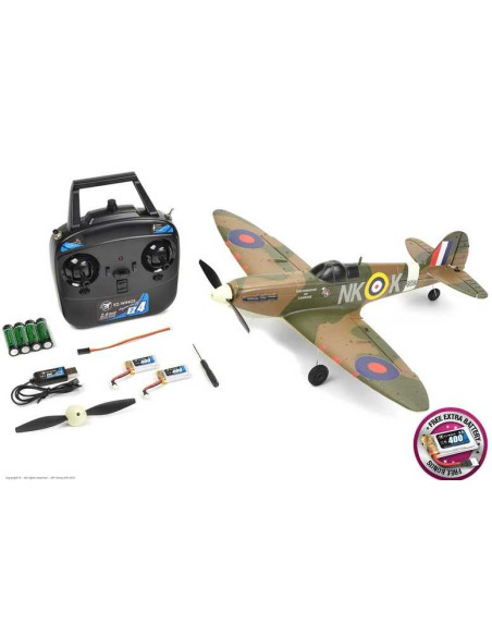 EZ-Wings - Mini Spitfire MK II - RTF - 450mm - 1+1 Li-Po Battery - USB Charger