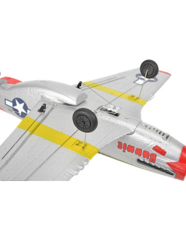 EZ-Wings - Mini P-51 Mustang - RTF - 450mm - 1+1 Li-Po Battery - USB Charger