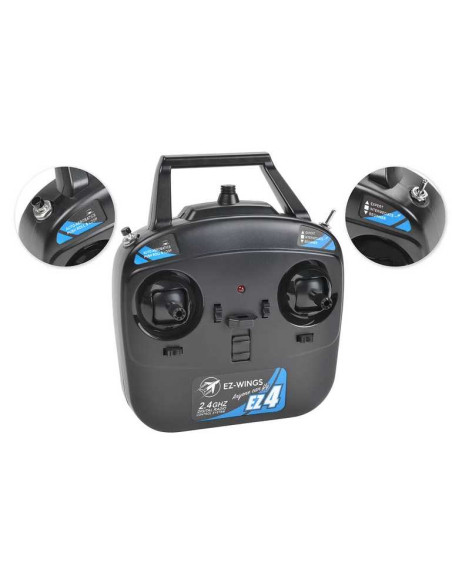 EZ-Wings - Mini P-51 Mustang - RTF - 450mm - 1+1 Li-Po Battery - USB Charger
