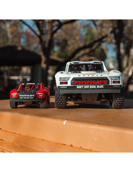 MOJAVE GROM MEGA 380 Brushed 4X4 Small Scale Desert Truck RTR with Battery & Charger, Red/Black
