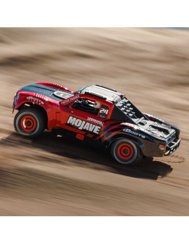MOJAVE GROM MEGA 380 Brushed 4X4 Small Scale Desert Truck RTR with Battery & Charger, Red/Black