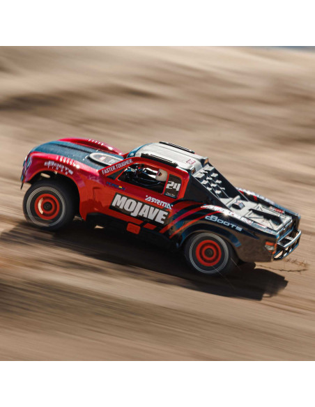 MOJAVE GROM MEGA 380 Brushed 4X4 Small Scale Desert Truck RTR with Battery & Charger, Red/Black