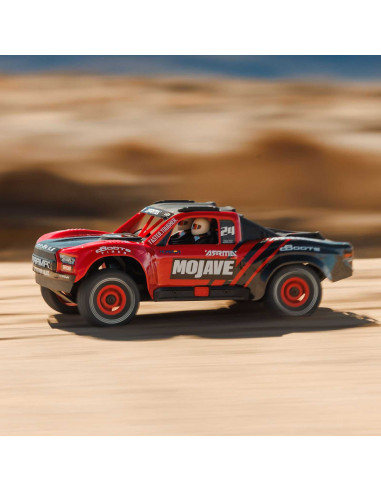 MOJAVE GROM MEGA 380 Brushed 4X4 Small Scale Desert Truck RTR with Battery & Charger, Red/Black