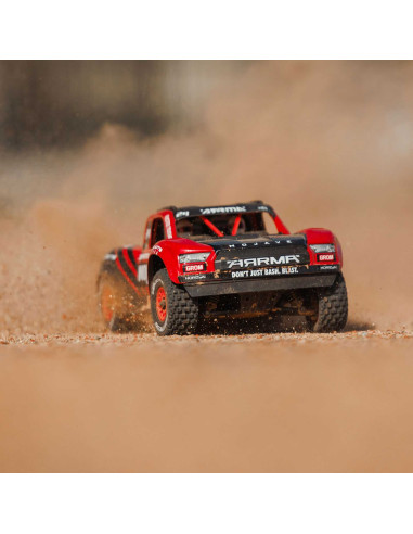 MOJAVE GROM MEGA 380 Brushed 4X4 Small Scale Desert Truck RTR with Battery & Charger, Red/Black