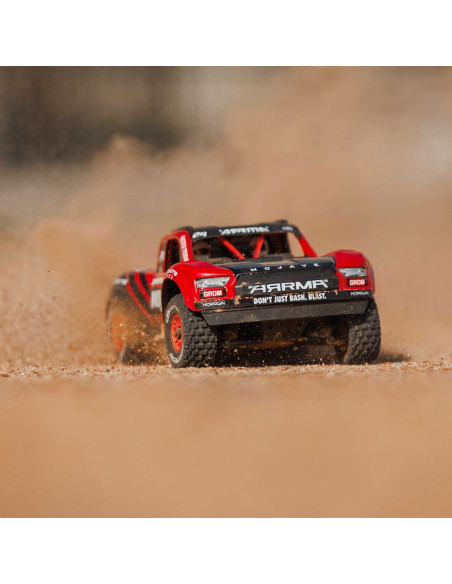 MOJAVE GROM MEGA 380 Brushed 4X4 Small Scale Desert Truck RTR with Battery & Charger, Red/Black