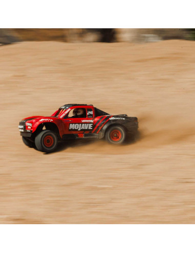 MOJAVE GROM MEGA 380 Brushed 4X4 Small Scale Desert Truck RTR with Battery & Charger, Red/Black
