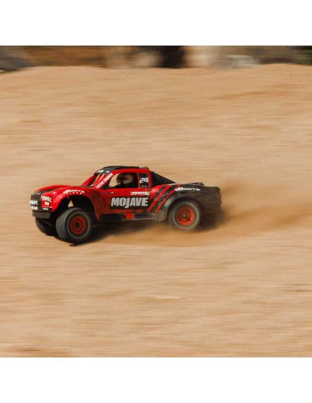 MOJAVE GROM MEGA 380 Brushed 4X4 Small Scale Desert Truck RTR with Battery & Charger, Red/Black