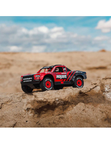 MOJAVE GROM MEGA 380 Brushed 4X4 Small Scale Desert Truck RTR with Battery & Charger, Red/Black