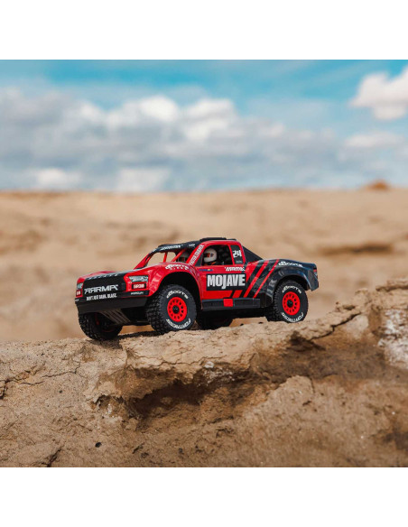 MOJAVE GROM MEGA 380 Brushed 4X4 Small Scale Desert Truck RTR with Battery & Charger, Red/Black