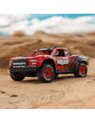 MOJAVE GROM MEGA 380 Brushed 4X4 Small Scale Desert Truck RTR with Battery & Charger, Red/Black
