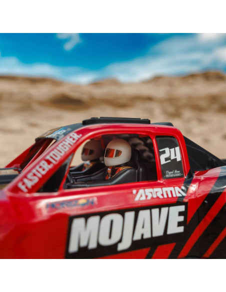 MOJAVE GROM MEGA 380 Brushed 4X4 Small Scale Desert Truck RTR with Battery & Charger, Red/Black