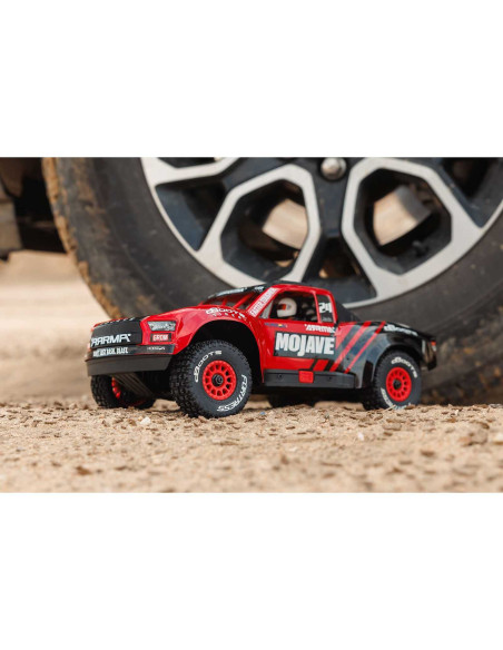 MOJAVE GROM MEGA 380 Brushed 4X4 Small Scale Desert Truck RTR with Battery & Charger, Red/Black