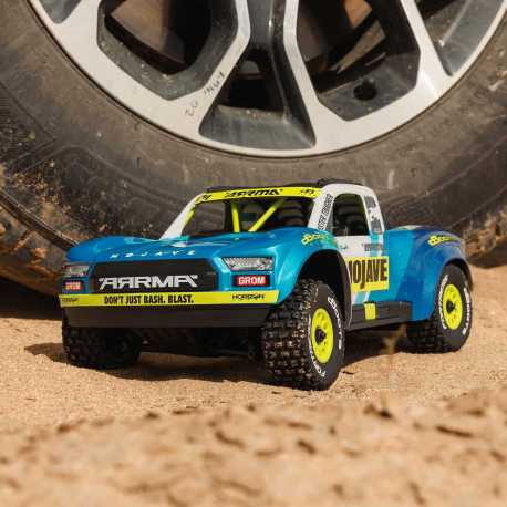 MOJAVE GROM MEGA 380 Brushed 4X4 Small Scale Desert Truck RTR with Battery & Charger, Red/Black