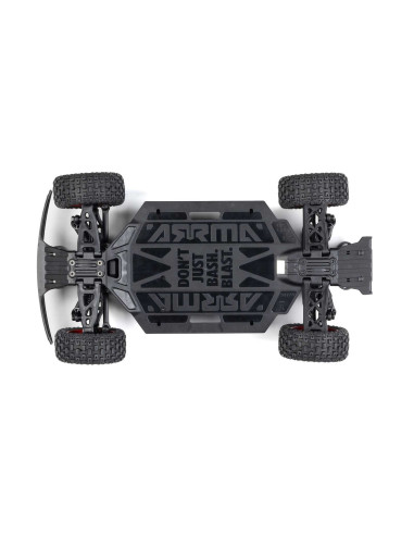 MOJAVE GROM MEGA 380 Brushed 4X4 Small Scale Desert Truck RTR with Battery & Charger, Red/Black