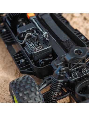 MOJAVE GROM MEGA 380 Brushed 4X4 Small Scale Desert Truck RTR with Battery & Charger, Red/Black