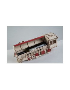 Kit de construcción en madera Maquina Tren Porta Vino 2