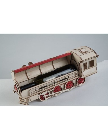 Kit de construcción en madera Maquina Tren Porta Vino
