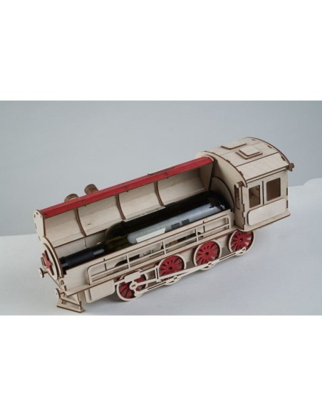 Kit de construcción en madera Maquina Tren Porta Vino