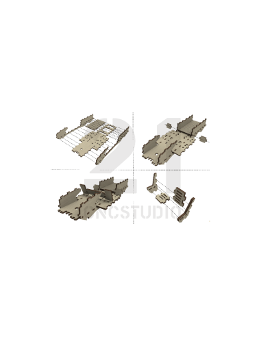 Kit de construcción de madera Hammer 3D