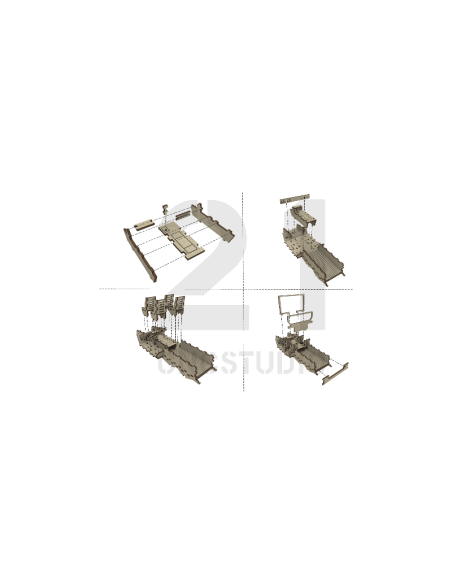Kit de construcción de madera Hammer 3D