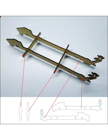 Kit de construcción de madera FORD RAPTOR F1 3D