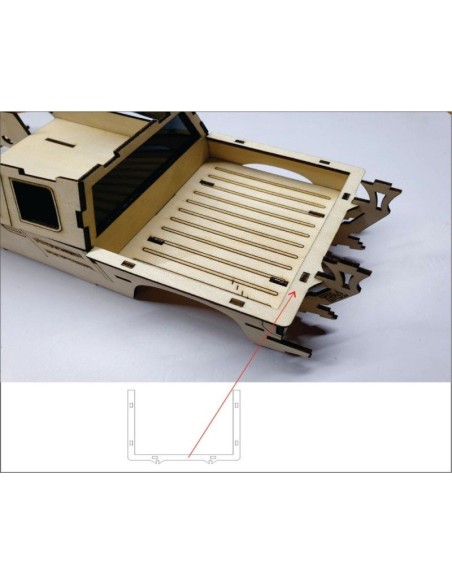 Kit de construcción de madera FORD RAPTOR F1 3D