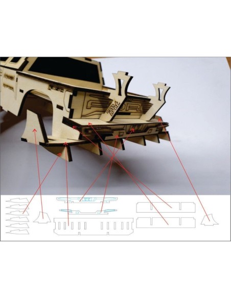 Kit de construcción de madera FORD RAPTOR F1 3D