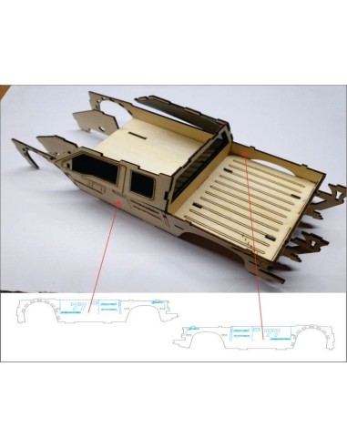 Kit de construcción de madera FORD RAPTOR F1 3D