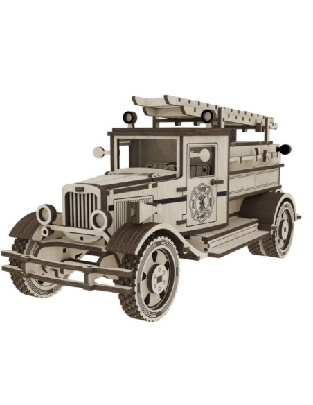 Kit de construcción de madera Camión Bomberos 3d