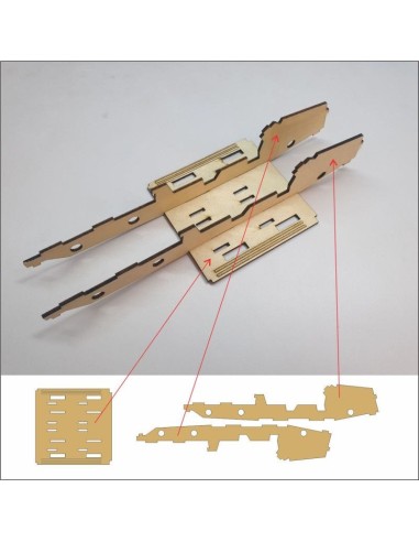 Kit de construcción de madera MERCEDES X M0NSTER 3D