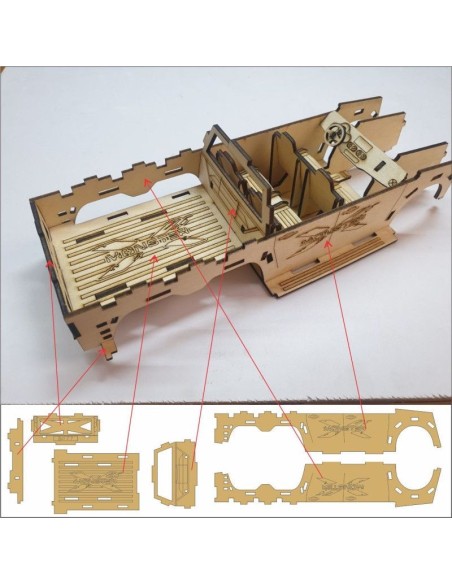Kit de construcción de madera MERCEDES X M0NSTER 3D