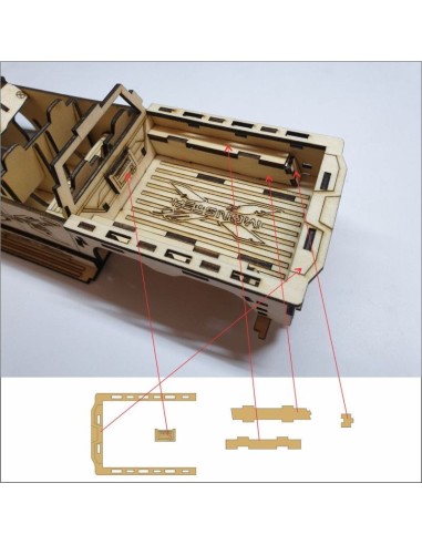 Kit de construcción de madera MERCEDES X M0NSTER 3D