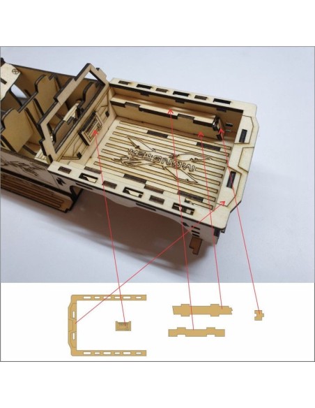 Kit de construcción de madera MERCEDES X M0NSTER 3D