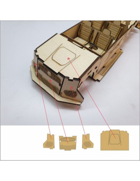 Kit de construcción de madera MERCEDES X M0NSTER 3D