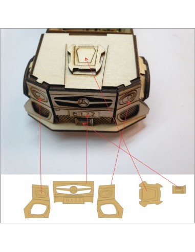 Kit de construcción de madera MERCEDES X M0NSTER 3D