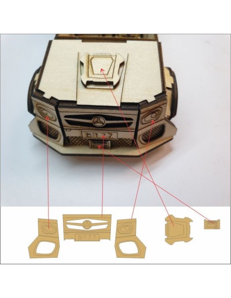 Kit de construcción de madera MERCEDES X M0NSTER 3D