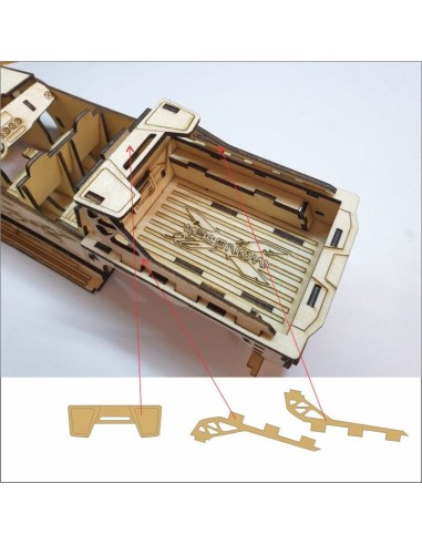 Kit de construcción de madera MERCEDES X M0NSTER 3D