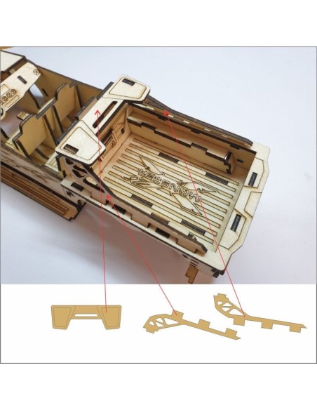 Kit de construcción de madera MERCEDES X M0NSTER 3D