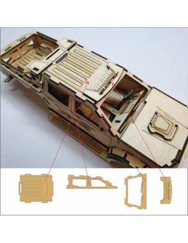 Kit de construcción de madera MERCEDES X M0NSTER 3D