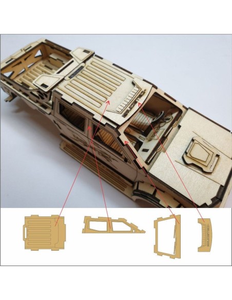 Kit de construcción de madera MERCEDES X M0NSTER 3D