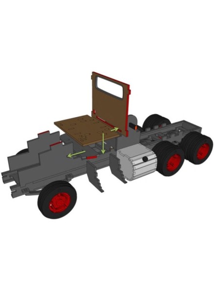 Kit de construcción de madera CAMIÓN Y REMOLQUE