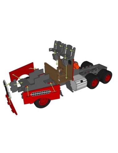 Kit de construcción de madera CAMIÓN Y REMOLQUE