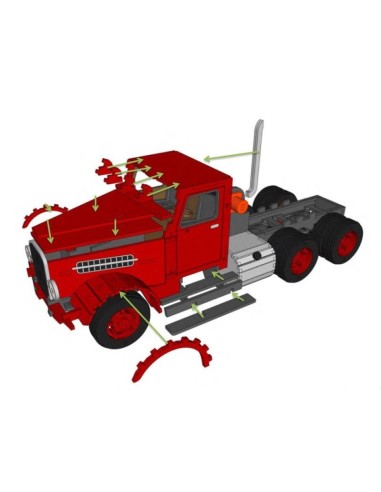 Kit de construcción de madera CAMIÓN Y REMOLQUE