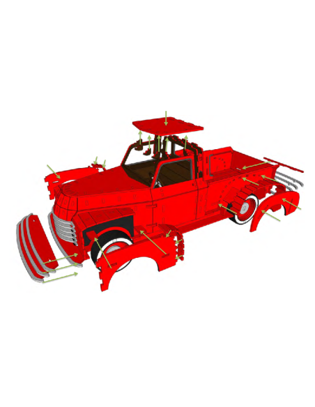 Kit de construcción de madera Chevy Pickup 1948