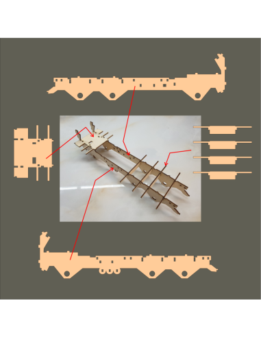 Kit de construcción de madera Camión Hormigonera
