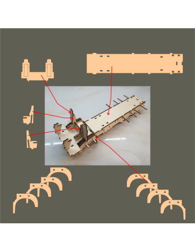 Kit de construcción de madera Camión Hormigonera