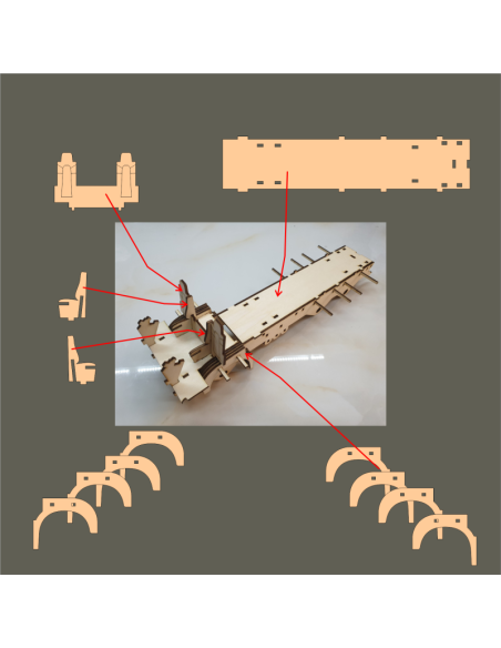 Kit de construcción de madera Camión Hormigonera