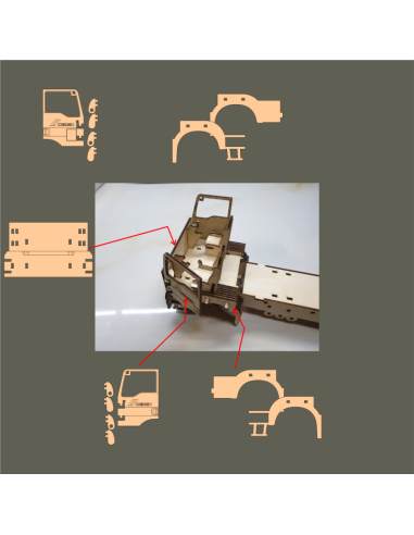 Kit de construcción de madera Camión Hormigonera